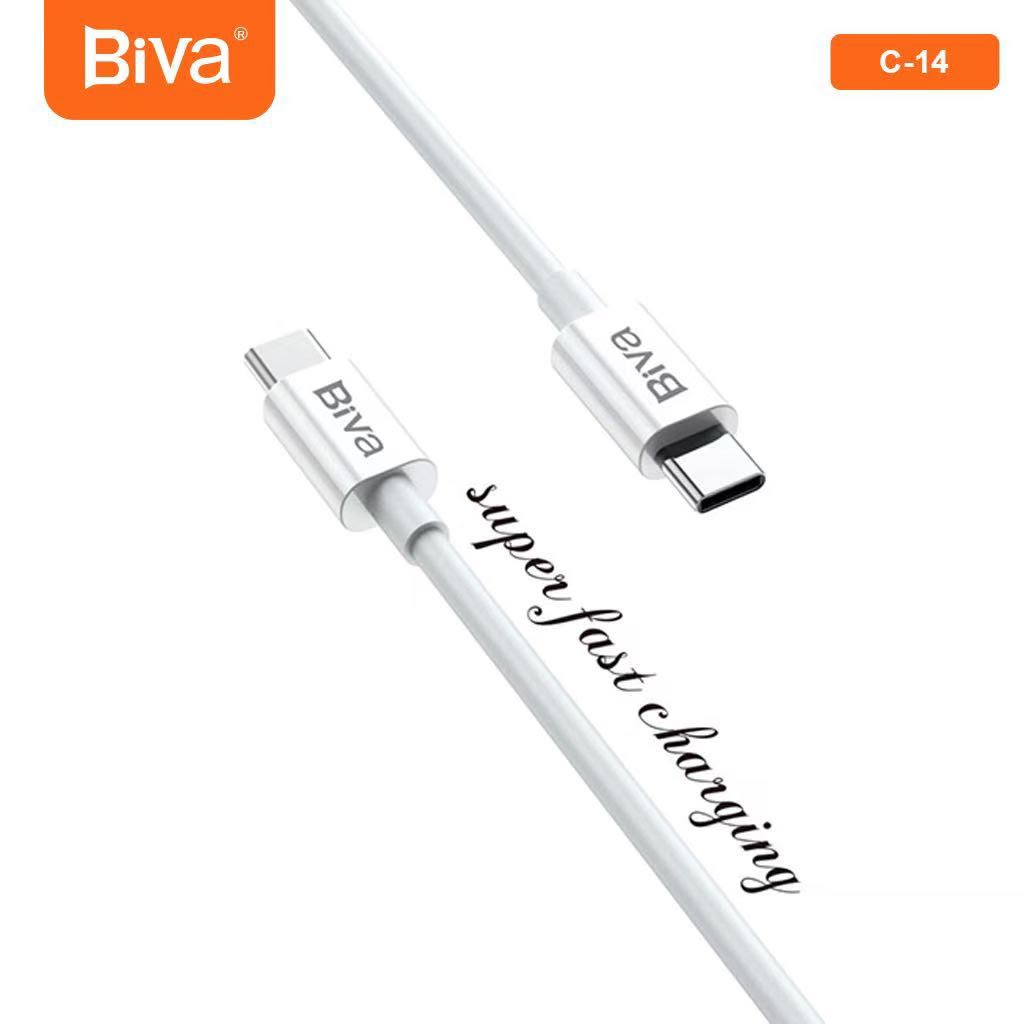کابل Type C به Type C بیوا Biva C-14 طول 1.5 متر توان 100 وات